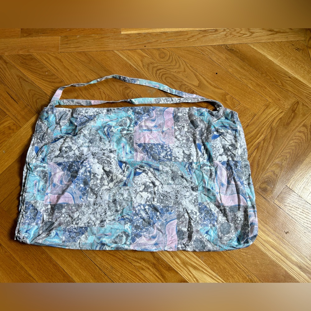 GIANT marble print cotton shoulder bag